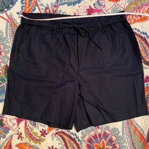 Talbots drawstring shorts. New with tags and extra button. Navy blue. Size 2X